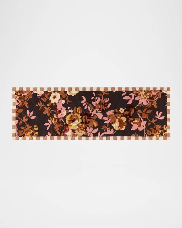 Wild Rose Floral Runner, 3' x 8'